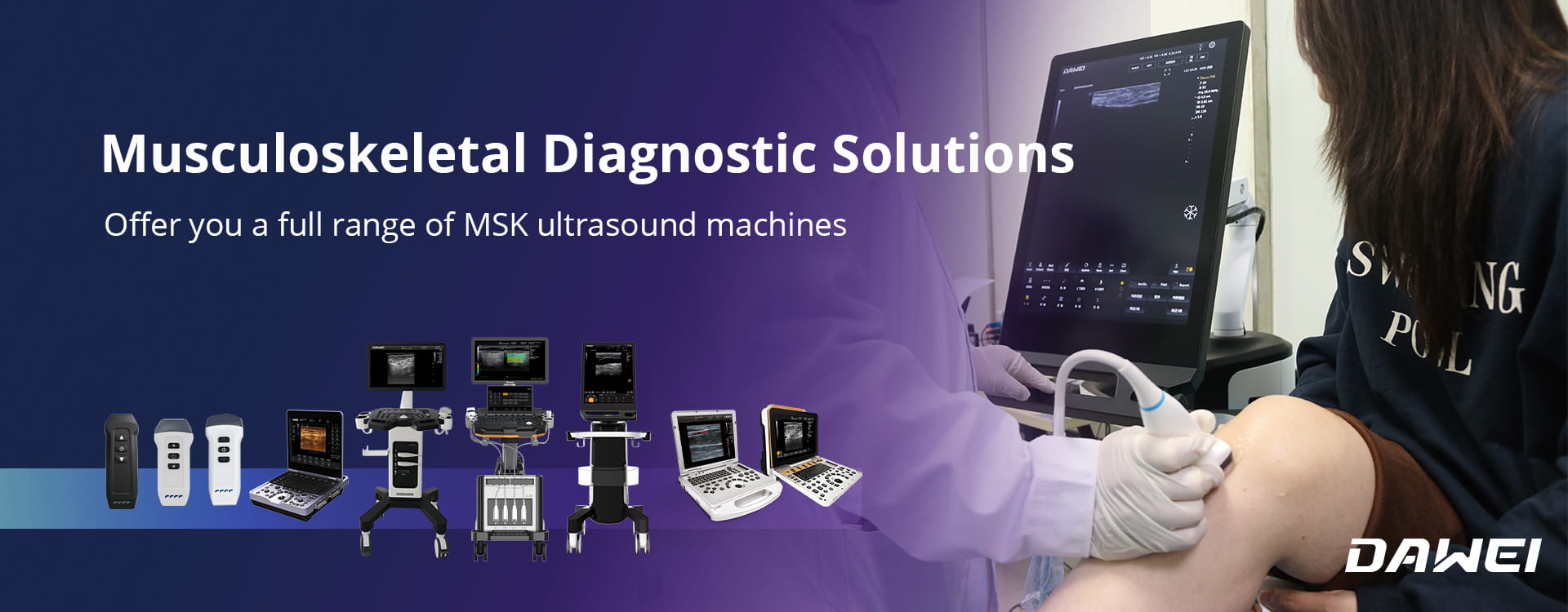 Dawei Medicals MSK Ultrasound - Soluções de diagnóstico musculoesquelético abrangentes e de alto desempenho