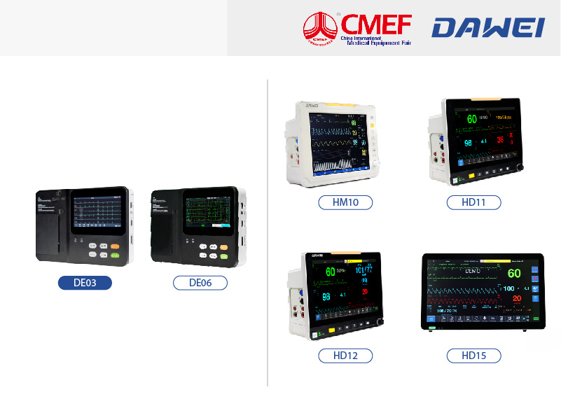 Máquina de ECG e monitor de paciente