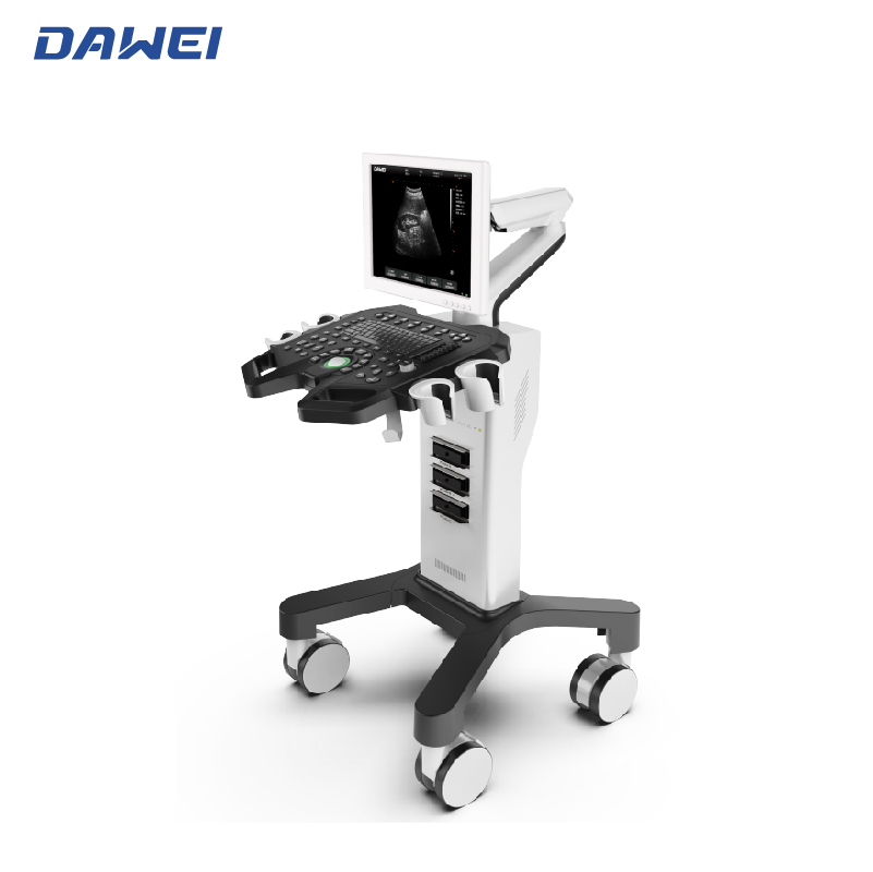 Scanner de ultrassom preto e branco do carrinho